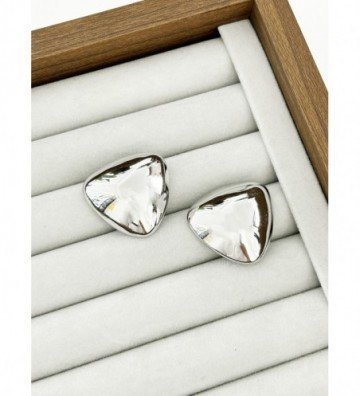 Pendientes acero Plateado...