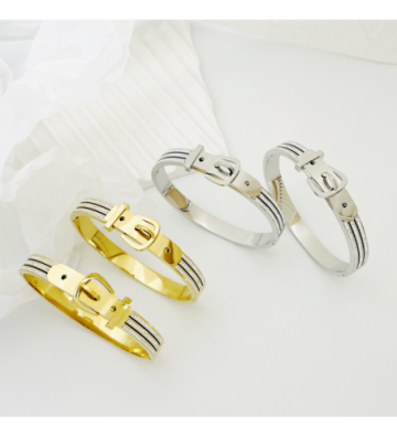 Pulseras brazaletes acero...