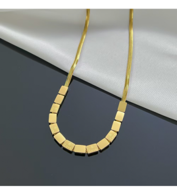 Collares acero Dorado...