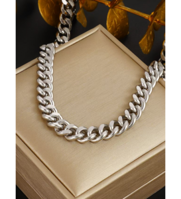 Collares acero Plateado...