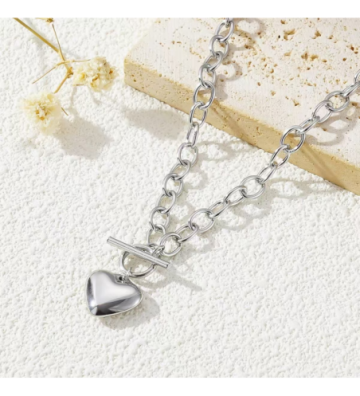 Collares acero Plateado...