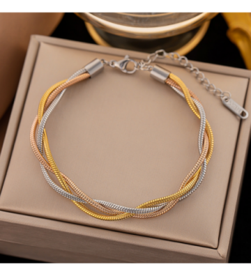 Pulseras brazaletes acero...