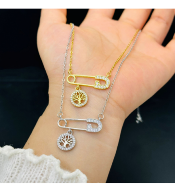 Collares acero Dorado...