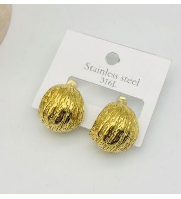 Pendientes acero Dorado...