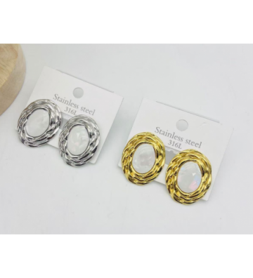 Pendientes acero Dorado...