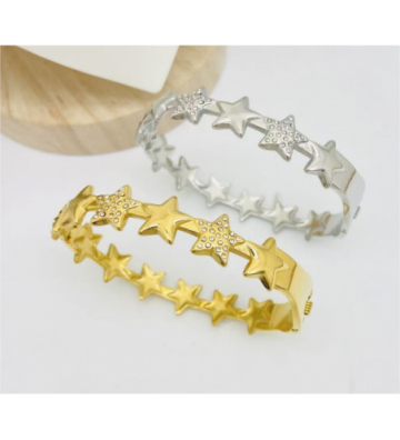 Pulseras brazaletes acero...
