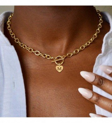 Collares acero Letra K