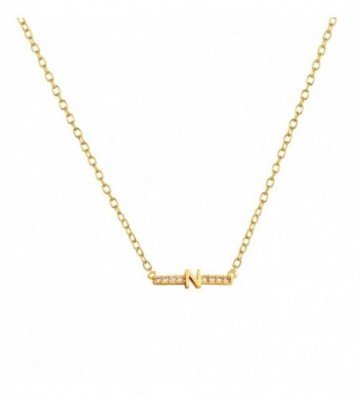 Collares acero Letra N