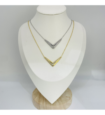 Collares acero Plateado...