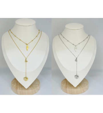 Collares acero Dorado...
