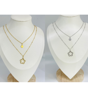 Collares acero Dorado...