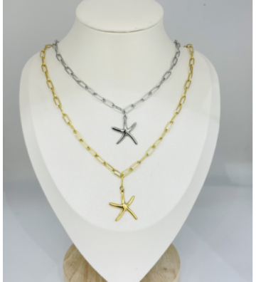 Collares acero Dorado...