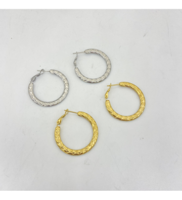 Pendientes acero Dorado...