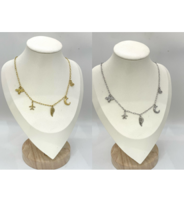 Collares acero Dorado...