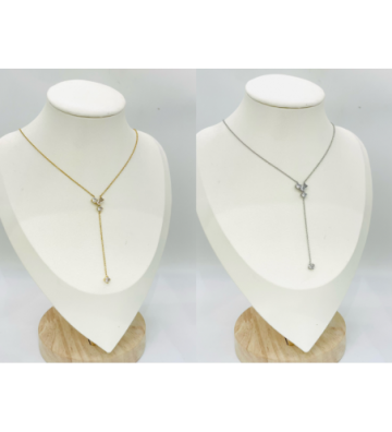 Collares acero Plateado...
