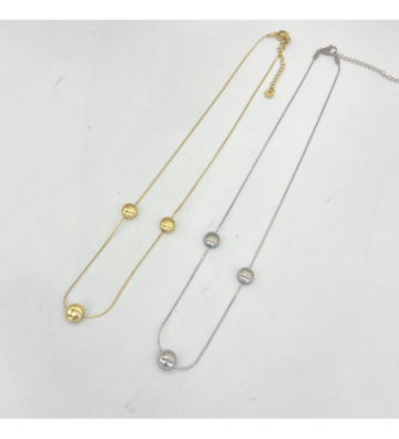 Collares acero Plateado...