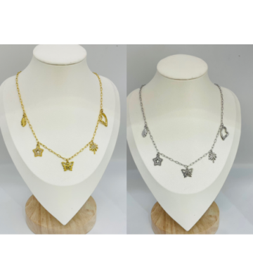 Collares acero Dorado...
