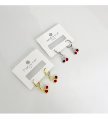 Pendientes acero Plateado...