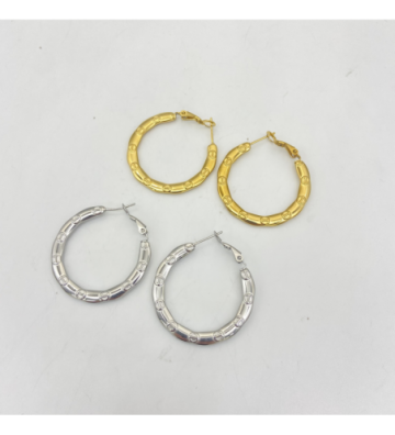Pendientes acero Dorado...