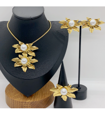 Collares acero Dorado...