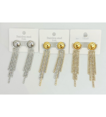 Pendientes acero mix color...