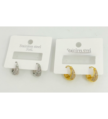 Pendientes acero Dorado...