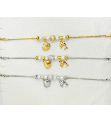 Pulseras brazaletes acero...