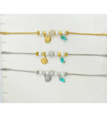 Pulseras brazaletes acero...