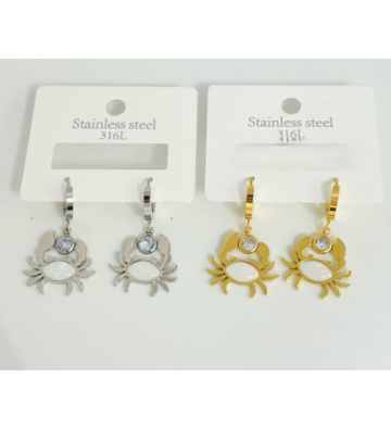 Pendientes acero Plateado...