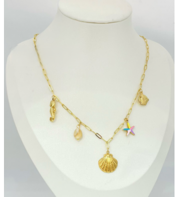 Collares acero Dorado...