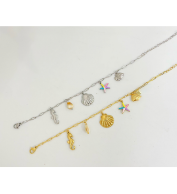 Pulseras brazaletes acero...