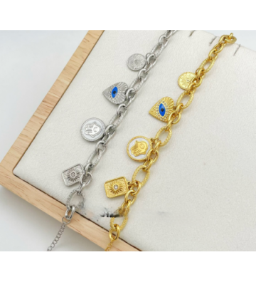 Pulseras brazaletes acero...