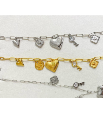 Pulseras brazaletes acero...