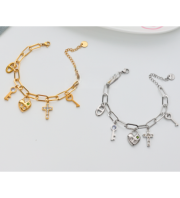 Pulseras brazaletes acero...