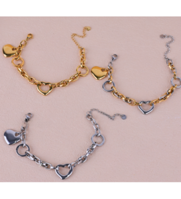 Pulseras brazaletes acero...