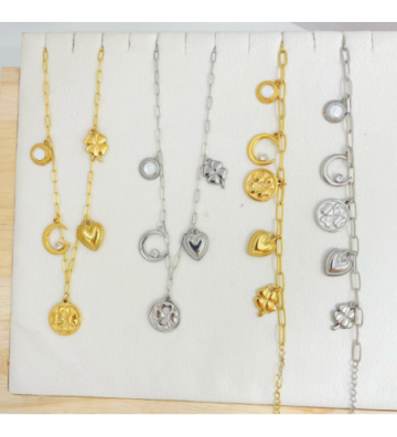 Pulseras brazaletes acero...
