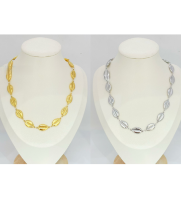 Collares acero Plateado...