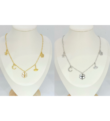 Collares acero Dorado...