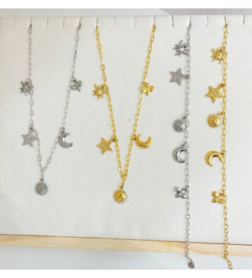Collares acero Dorado...