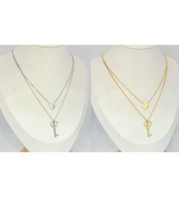 Collares acero Dorado...