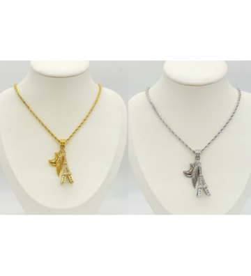 Collares acero Plateado...