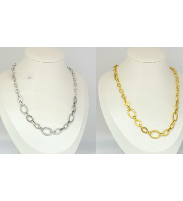 Collares acero Plateado...