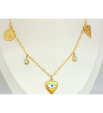 Collares acero Plateado...