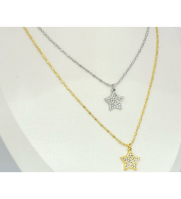 Collares acero Dorado...