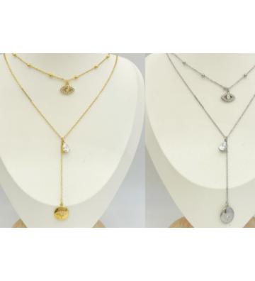 Collares acero Dorado...
