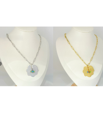 Collares acero Dorado...