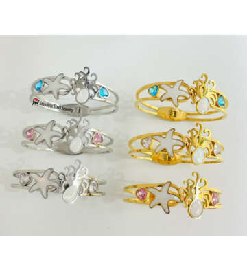 Pulseras brazaletes acero...