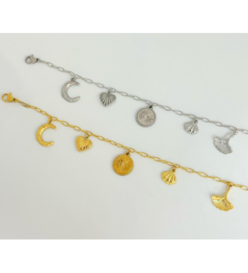 Pulseras brazaletes acero...