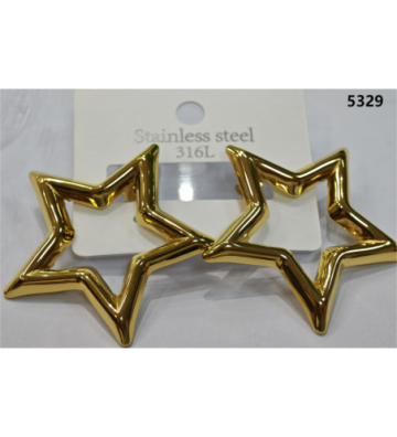 Pendientes acero Dorado...