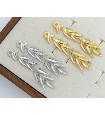Pendientes acero Dorado...